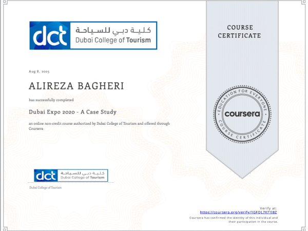 ALIREZA ARIYA - ALIREZA BAGHERI - Dubai Expo 2020 - Coursera 1GFQL7X71I8Z